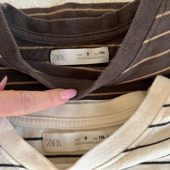 Zara Long Sleeve Striped Shirts Bundle Kids sz 9 - Picture 2 of 3